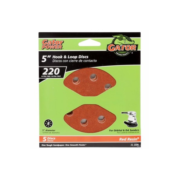 Gator Finishing 5PK 5220G AO Sand Disc 3721 - main